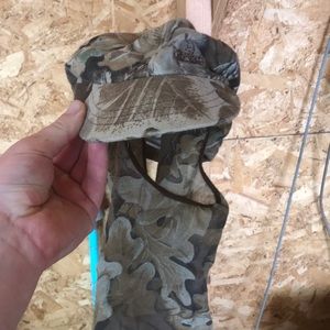 Vintage camo hat and facemask
